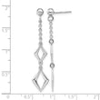 Sterling Silver Rhodium-plated Polished Earrings - Birthstone Company