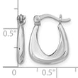 Sterling Silver Rhodium-plated Huggie Earrings - Birthstone Company