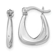 Sterling Silver Rhodium-plated Huggie Earrings