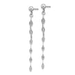 Sterling Silver Rhodium-plated Polished Post Dangle Earrings