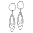 Sterling Silver Rhodium-plated Post Dangle Earrings