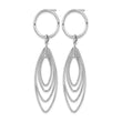 Sterling Silver Rhodium-plated Post Dangle Earrings - Birthstone Company