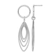 Sterling Silver Rhodium-plated Post Dangle Earrings - Birthstone Company