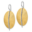 Sterling Silver Radiant Essence Rhod-pl Gold-tone Dangle Earrings