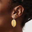 Sterling Silver Radiant Essence Rhod-pl Gold-tone Dangle Earrings - Birthstone Company
