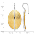 Sterling Silver Radiant Essence Rhod-pl Gold-tone Dangle Earrings - Birthstone Company