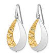 Sterling Silver Rhod-plated Gold-plated D/C Dangle Earrings - Birthstone Company