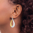 Sterling Silver Rhod-plated Gold-plated D/C Dangle Earrings - Birthstone Company