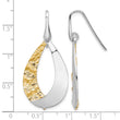 Sterling Silver Rhod-plated Gold-plated D/C Dangle Earrings - Birthstone Company