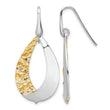 Sterling Silver Rhod-plated Gold-plated D/C Dangle Earrings - Birthstone Company