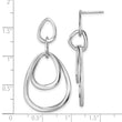 Sterling Silver Rhodium-plated Polished Post Dangle Earrings