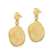 Sterling Silver Radiant Essence Gold-plated CZ Dangle Earrings