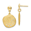Sterling Silver Radiant Essence Gold-plated CZ Dangle Earrings