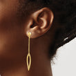 Sterling Silver Gold-plated D/C Post Dangle Earrings