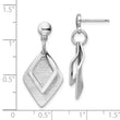 Sterling Silver Radiant Essence Rho-pla Brush Post Dangle Earrings