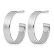 Radiant Essence SS Rhod-plated Brushed C-Hoop Earrings - Birthstone Company