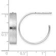 Radiant Essence SS Rhod-plated Brushed C-Hoop Earrings - Birthstone Company