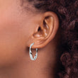 Sterling Silver Rhod-plated Polished Oval Twisted Hoop Earrings