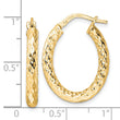 Sterling Silver Gold-Tone Polished D/C Hoop Earrings