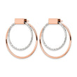 Sterling Silver Rh-p Rose-tone Polished D/C Post Dangle Earrings - Birthstone Company
