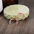 Sterling Silver Rh-p Rose-tone Polished D/C Post Dangle Earrings - Birthstone Company
