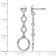 Sterling Silver Rhod-plated Post Dangle Earrings - Birthstone Company