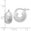 Sterling Silver Rhodium-plated Sparkle Hoop Earrings