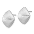 Sterling Silver Rhodium-plated Etched Square Post Earrings