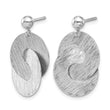 Sterling Silver Rhodium-plated Etched Circles Dangle Earrings - Birthstone Company