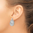 Sterling Silver Rhodium-plated Etched Circles Dangle Earrings - Birthstone Company