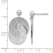 Sterling Silver Rhodium-plated Etched Circles Dangle Earrings - Birthstone Company