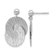 Sterling Silver Rhodium-plated Etched Circles Dangle Earrings - Birthstone Company