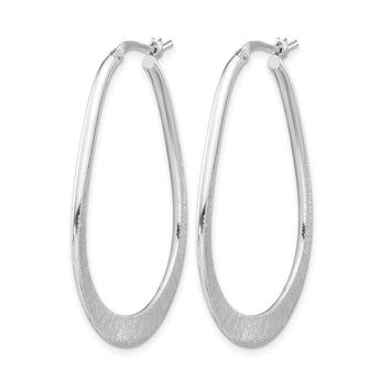 Sterling Silver Rhodium-plated Etched Hoop Earrings - Birthstone Company