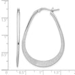 Sterling Silver Rhodium-plated Etched Hoop Earrings - Birthstone Company