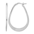 Sterling Silver Rhodium-plated Etched Hoop Earrings - Birthstone Company