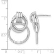 Sterling Silver Rh-plated Polished Circle Drop Post Earrings - Birthstone Company