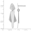 Sterling Silver RH-plated Polished and Brushed Post Dangle Earring - Birthstone Company