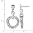 Sterling Silver Rhodium-plated Circles Post Dangle Earrings - Birthstone Company