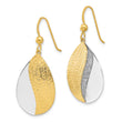 Sterling Silver Rhodium-plated and Gold-tone Radiant Essence Dangl