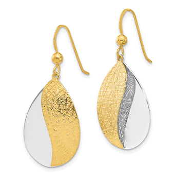 Sterling Silver Rhodium-plated and Gold-tone Radiant Essence Dangl
