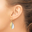Sterling Silver Rhodium-plated and Gold-tone Radiant Essence Dangl - Birthstone Company