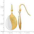 Sterling Silver Rhodium-plated and Gold-tone Radiant Essence Dangl - Birthstone Company