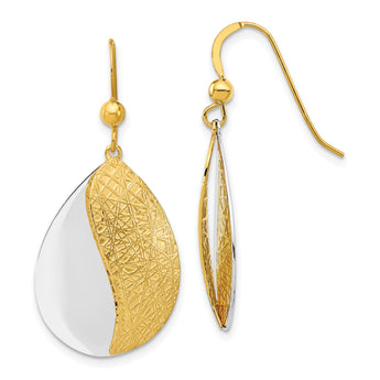 Sterling Silver Rhodium-plated and Gold-tone Radiant Essence Dangl