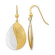 Sterling Silver Rhodium-plated and Gold-tone Radiant Essence Dangl - Birthstone Company