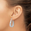 Sterling Silver Rhodium-plated Textured Hoop Earrings - Birthstone Company