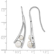 Sterling Silver Rhodium-plated FWC Pearl Drop Earrings - Birthstone Company