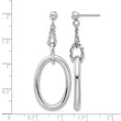 Sterling Silver Rh-plated Oval Post Dangle Earrings - Birthstone Company