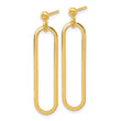 Sterling Silver Gold-plated Polished Paperclip Post Dangle Earring