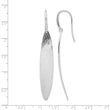 Sterling Silver Rhodium-plated Polished and D/C Oval Shepherd Hook - Birthstone Company