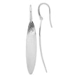 Sterling Silver Rhodium-plated Polished and D/C Oval Shepherd Hook